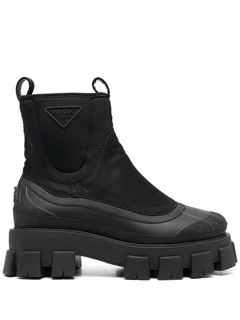 prada ankle boots damen|Prada monolith gabardine boots.